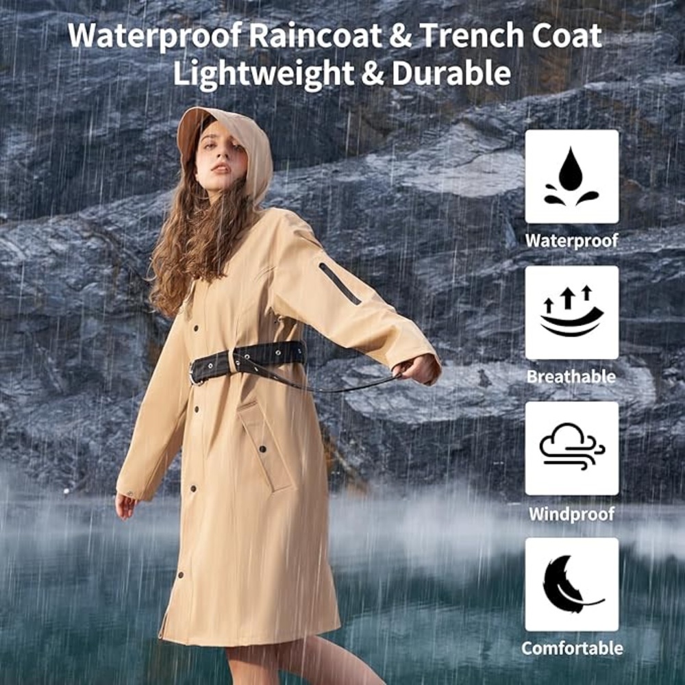 NWT • HALO RAIN • Waterproof Rain Jackets with Hood • Lightweight • Size XL • - Picture 3 of 16